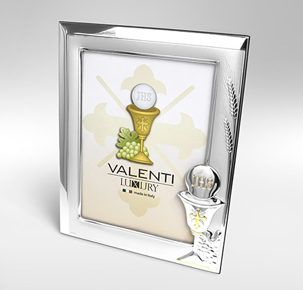 Silber Fotorahmen für ein Kind Geschenkidee zur Kommunion; Hersteller: Valenti & Co