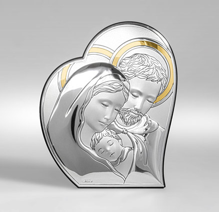 Heilige Familie Versilbertes Bild; Hersteller: Valenti & Co