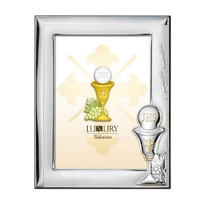 Silber Fotorahmen für ein Kind Geschenkidee zur Kommunion Valenti & Co