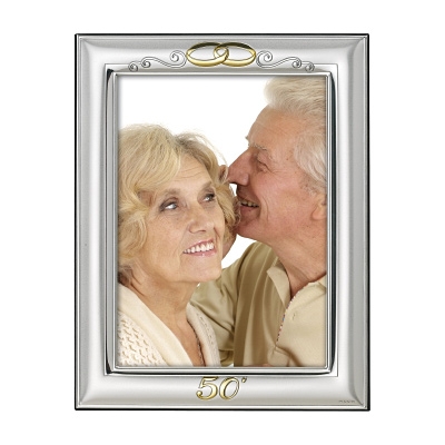 Versilberte Rahmen für Foto Hochzeitsjubiläum Geschenk; Hersteller: Valenti & Co