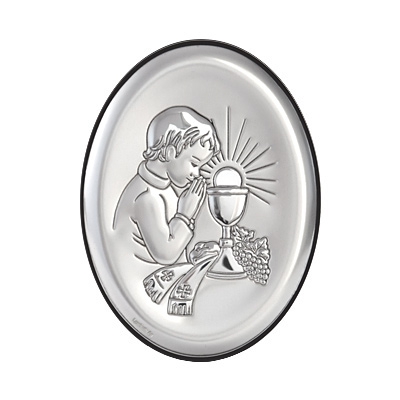 Kommuniongeschenk für Junge Silber Bild zur Erstkommunion Beltrami