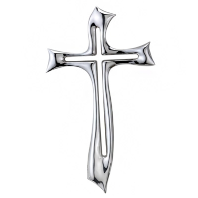 Moderner Kreuz mit Silberbeschichtung; Hersteller: Mida Argenti