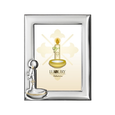 Silber Bilderrahmen zur Taufe Gechenk für Patenkind; Hersteller: Valenti & Co