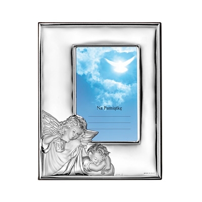 Silber Bilderrahmen mit Engeln Gechenk für Patenkind; Hersteller: Valenti & Co