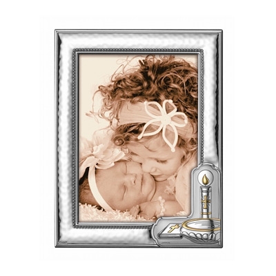 Silber Bilderrahmen zur Taufe Gechenk für Patenkind; Hersteller: Valenti & Co