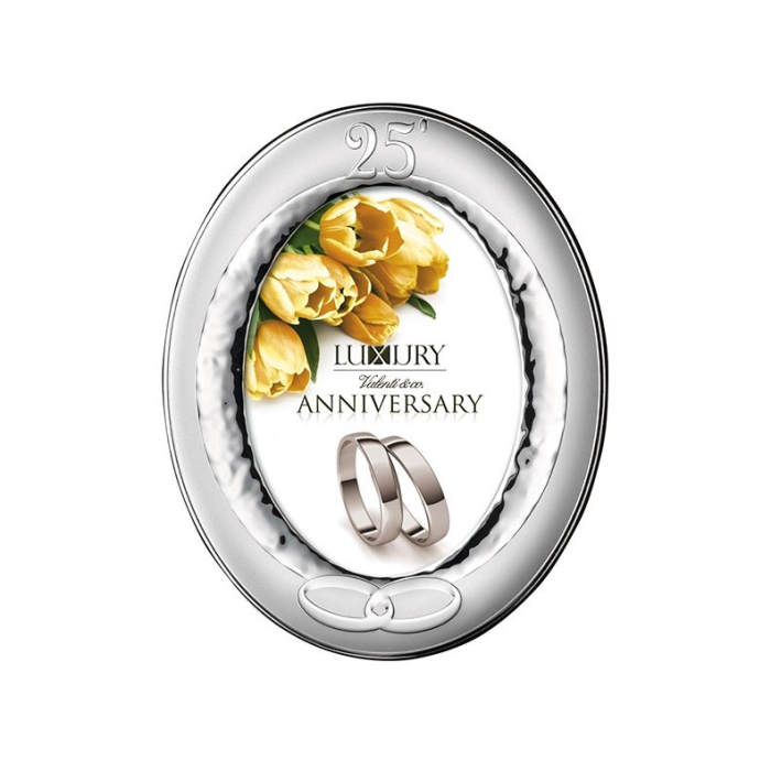 Silber Fotorahmen Valenti Geschenk zur Silberhochzeit Valenti & Co