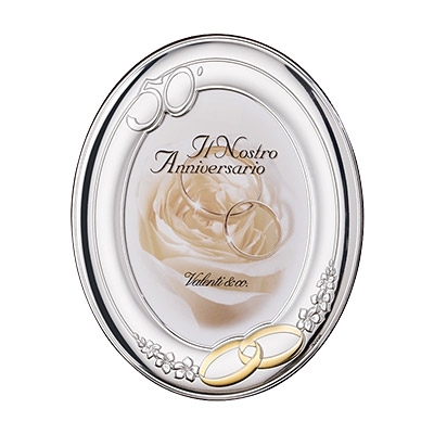 Silber Fotorahmen Valenti Geschenk zur 50 Hochzeit; Hersteller: Valenti & Co