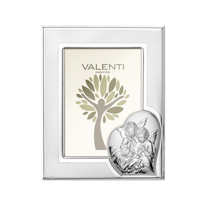 Silber Fotorahmen für Kind Taufgeschenk Valenti & Co
