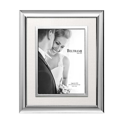 Silber Fotorahmen mit Passepartout; Hersteller: Beltrami