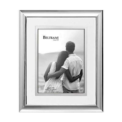 Silber Fotorahmen mit Passepartout; Hersteller: Beltrami