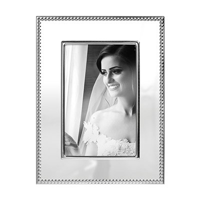 Silber Fotorahmen mit Passepartout; Hersteller: Beltrami