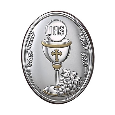 Silber Bild zur Kommunion Kommunion Geschenk; Hersteller: Valenti & Co