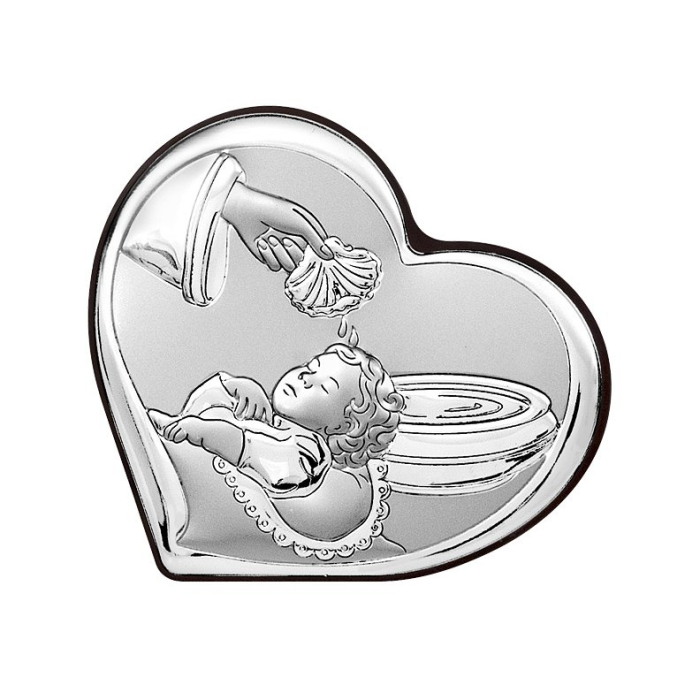 Silber Bild zur Taufe Taufgeschenk für Patenkind Beltrami