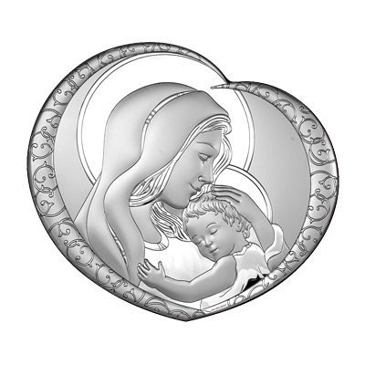 Silber Bild Maria mit Kind Geschenk zur Hochzeit; Hersteller: Beltrami