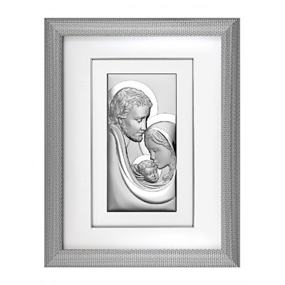 Heilige Familie Silber Bild in Rahmen hinter Glas; Hersteller: Beltrami