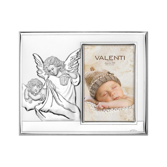 Silber Bilderrahmen zur Taufe Gechenk für Patenkind Valenti & Co