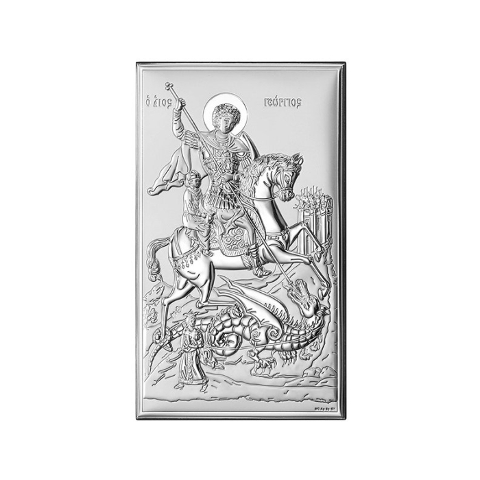 Heiliger Georg Silberbild Valenti & Co