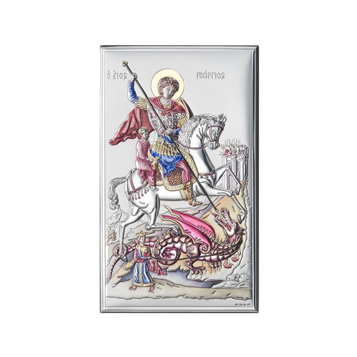 Heiliger Georg Silberbild Valenti & Co