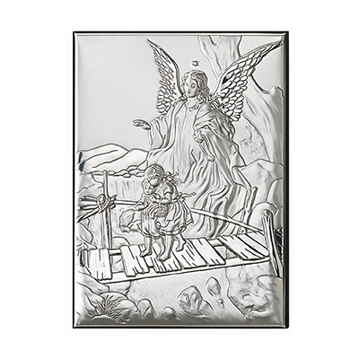 Schutzengel Silber Bild zur Taufe; Hersteller: Valenti & Co