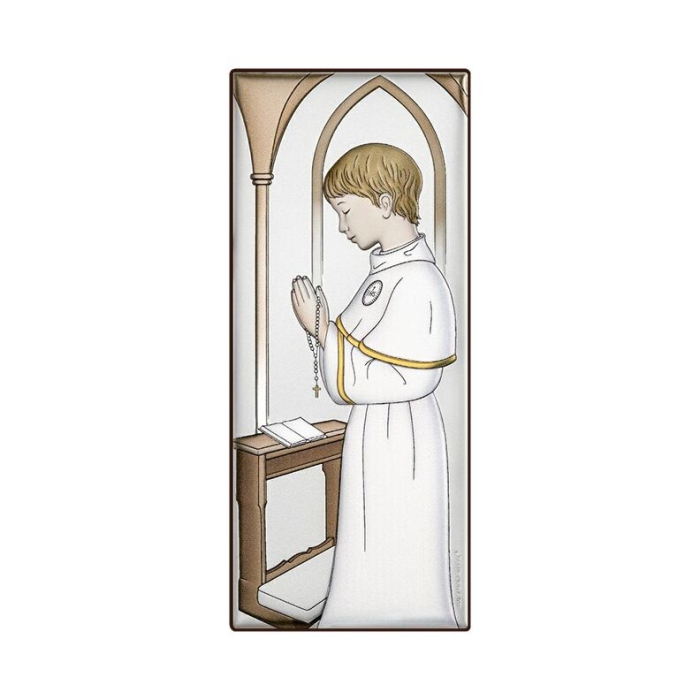 Silber Bild zur Kommunion für Junge Kommuniongeschenk Beltrami