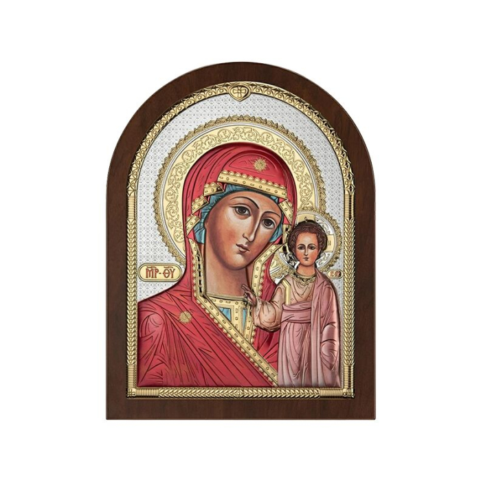 Gottesmutter von Kasan Silberne Ikone Beltrami