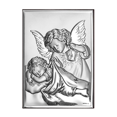 Engel über Kind zur Taufe und Erstkommunion; Hersteller: Beltrami