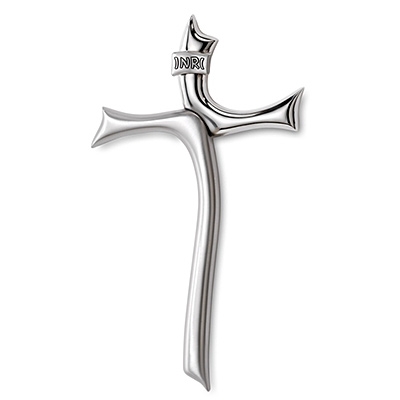 Moderner Kreuz mit Silberbeschichtung; Hersteller: Mida Argenti