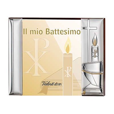 Silber Bilderrahmen zur Taufe Gechenk für Patenkind; Hersteller: Valenti & Co