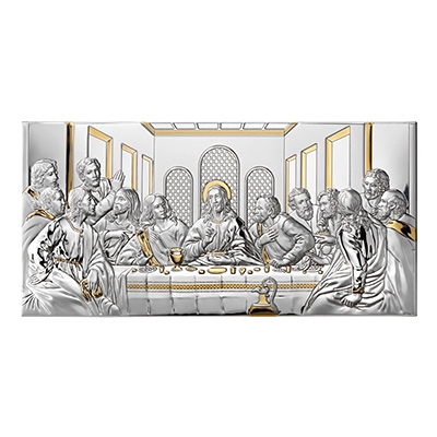 Letzte Abendmahl Versilbertes Bild; Hersteller: Valenti & Co